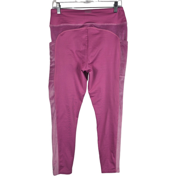 Victoria Secret Pink Athletic Pink Winter Women's Side Pockets Active Leggings L - Picture 2 of 4